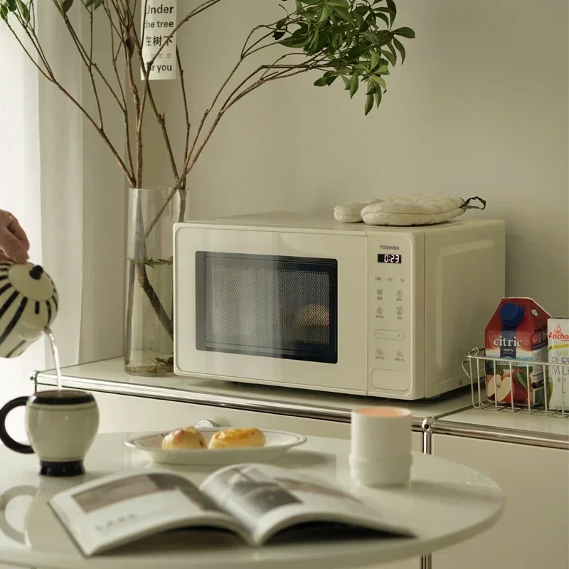 

Microwave Oven Household Retro Mini Small Turntable Official Flagship Genuine Small Cream New Style Style Microwave Oven