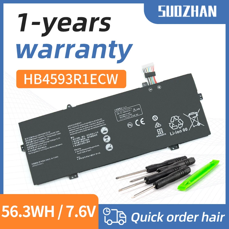 SUOZHAN HB4593R1ECW Replacement Laptop Battery for Huawei Matebook X Pro i7 Mach-W29 2019 MACH-W19B MACH-W29C KPL-W00 KLV-W19