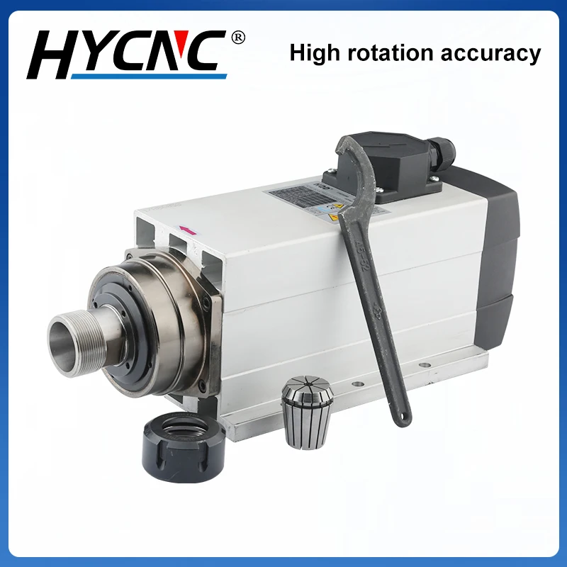 HQD 6kw ER32 Air-Cooled Spindle Motor 220V 380V 18000RPM Square Air-Cooled Spindle Used For CNC Milling Router Machine Tools