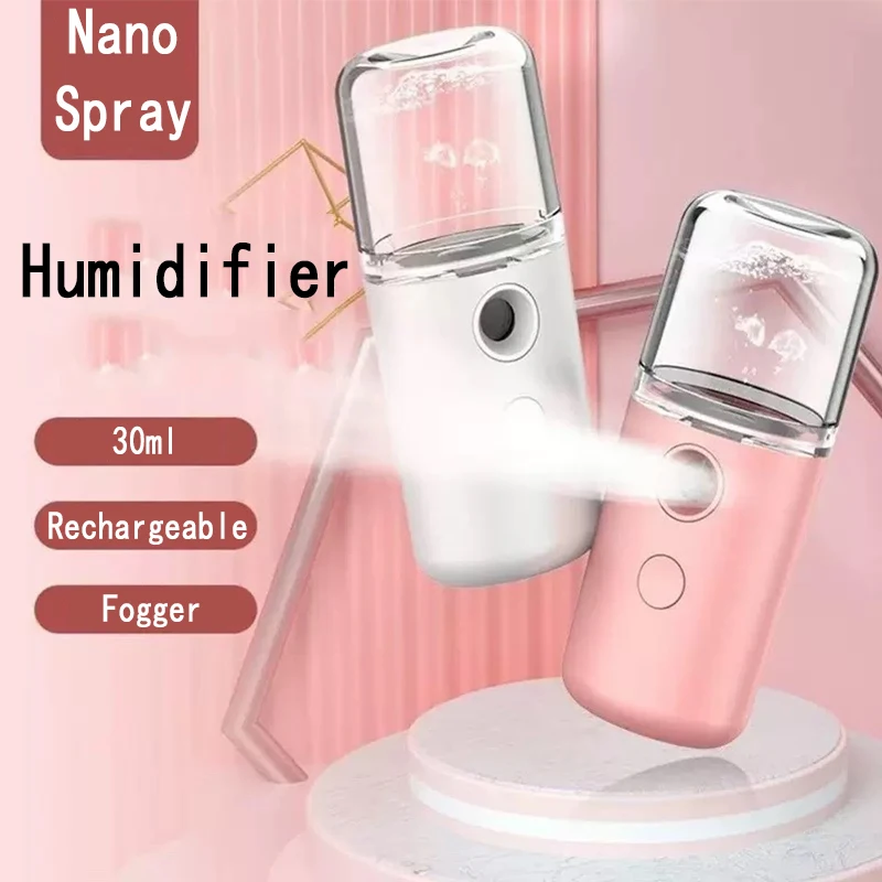 

Nano Spray Water Replenisher 30ml Mini Humidifier Portable Rechargeable Wireless Sprayer Cool Mist Maker Fogger Humidifier