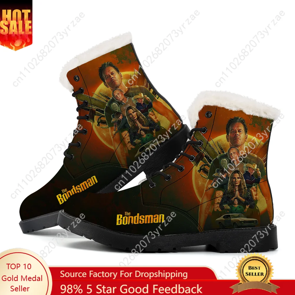 

Плюшевые ботинки Bondsman, мужская и женская повседневная обувь для подростков, уличные теплые ботинки, обувь высокого качества с индивидуальным узором на заказ