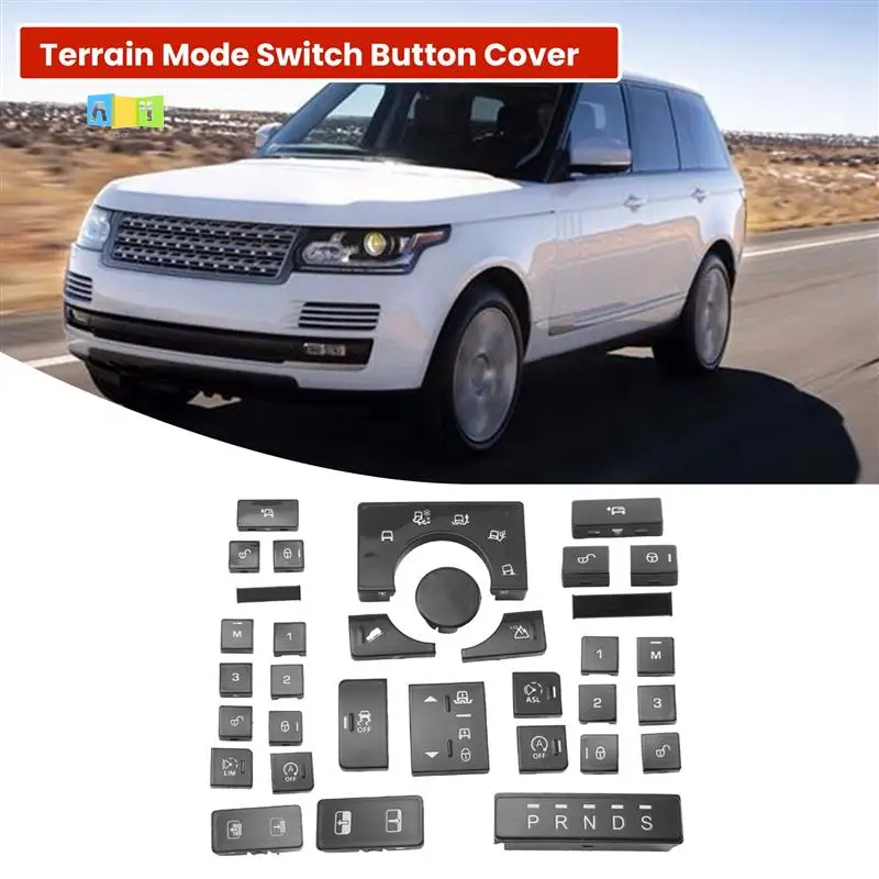 

A04E-Car Terrain Mode Switch Button Cover For Land Rover L405 /Sport L494 2013-2017 Interior Accessories