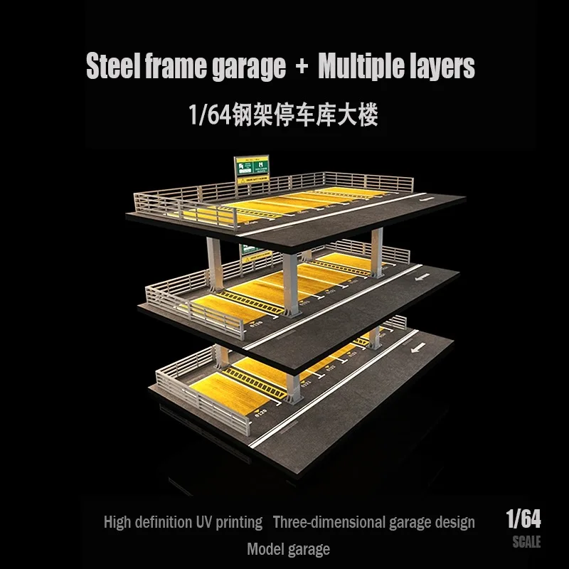 TimeMicro&MoreArt American three-story parking building garage storage display scene - spot - fast delivery