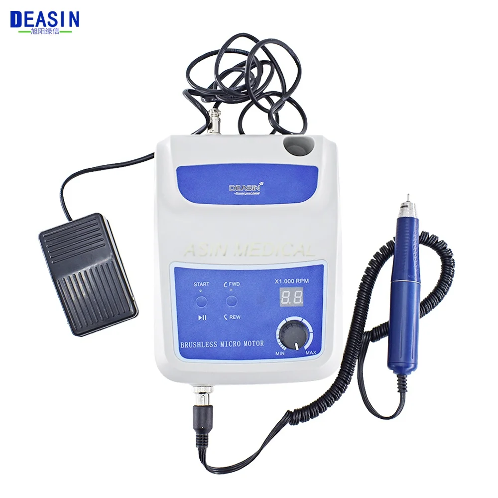 Dental 50,000RPM laboratory Micromotor Non-Carbon Brushless Polishing Unit with lab handpiece dental micro motor