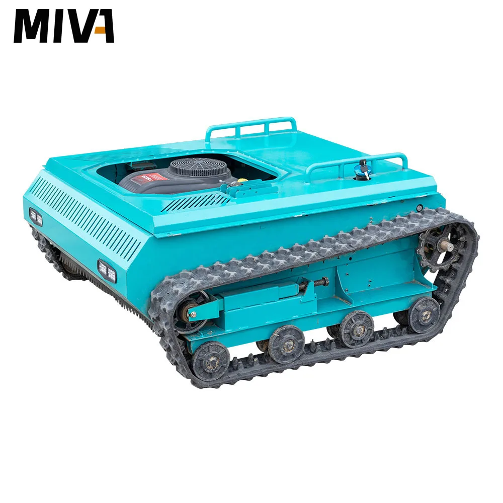 CE EPA Cortador de grama remoto todo terreno 800 mm Crawler Cortador de grama Faixas de borracha Personalização Máquina de corte de grama