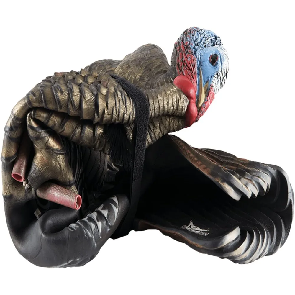 LCD Half-Strut Jake Turkey Decoy | Durable Realistic Lifelike Collapsible Standing Hunting Decoy with Carry Bag & Stake