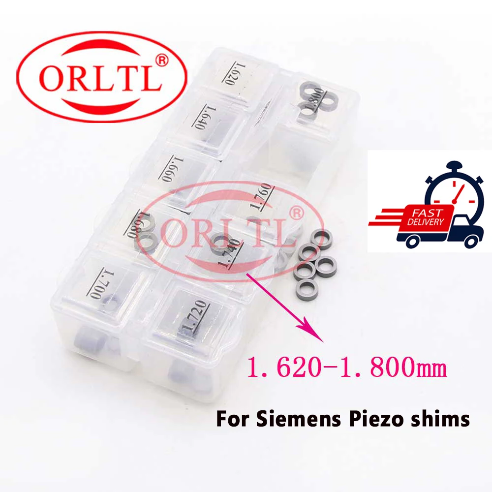 ORLTL DIESEL 50 PCS Injector Adjusting Shims B70 Common Rail Injector Nozzle Shims Washers 1.62-1.80mm for Siemens BK2Q-9K546-AG