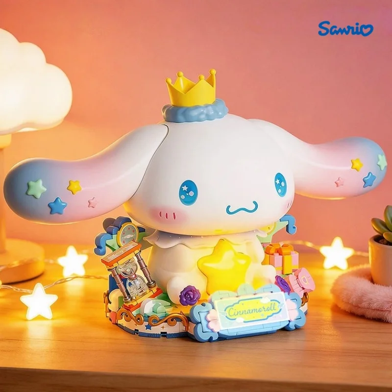 

Sanrio Series Building Blocks Cinnamoroll Sleep Time Assembly Model Hello Kitty Bread Party Kuromi Ornaments Toys Kids Gifts