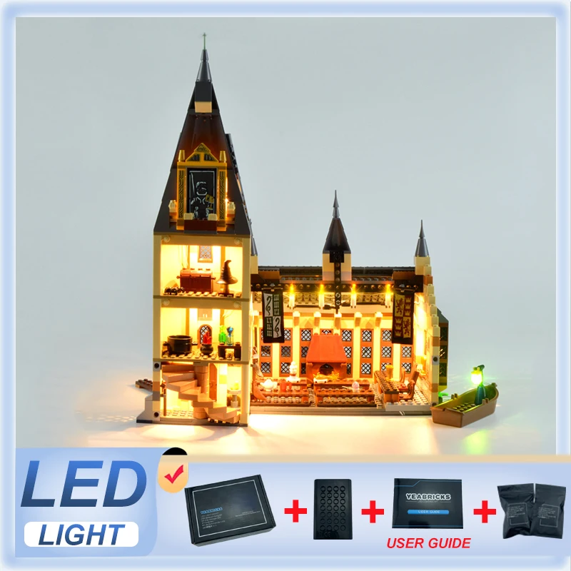 DIY LED Light Kit For LEGO 75954 Hogwarts Great Hall   (Only LED Light,Without Blocks Model)