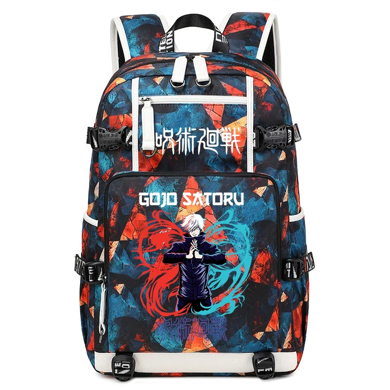 

Jujutsu Kaisen Gojo Print Student Bookbag Large Capacity Casual Backpack for Boys Girls