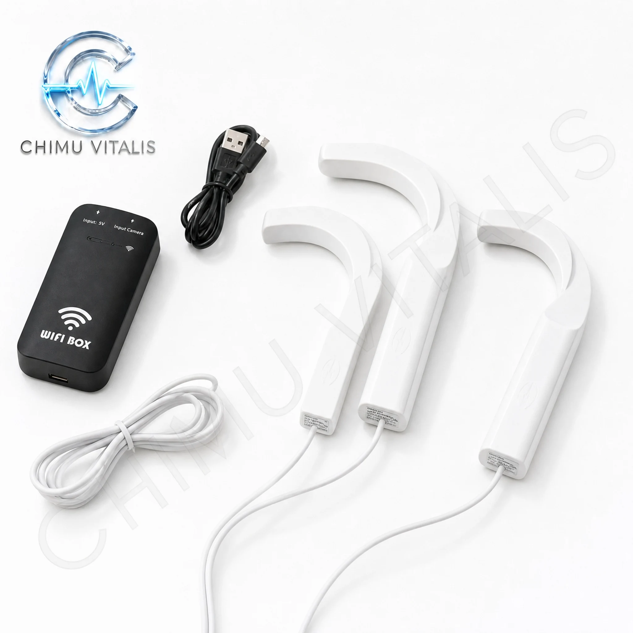 【CHIMU VITALIS】Veterinary Video Intubation Scope USB WiFi Airway Camera System for Dog Cat Airway Management HD Display