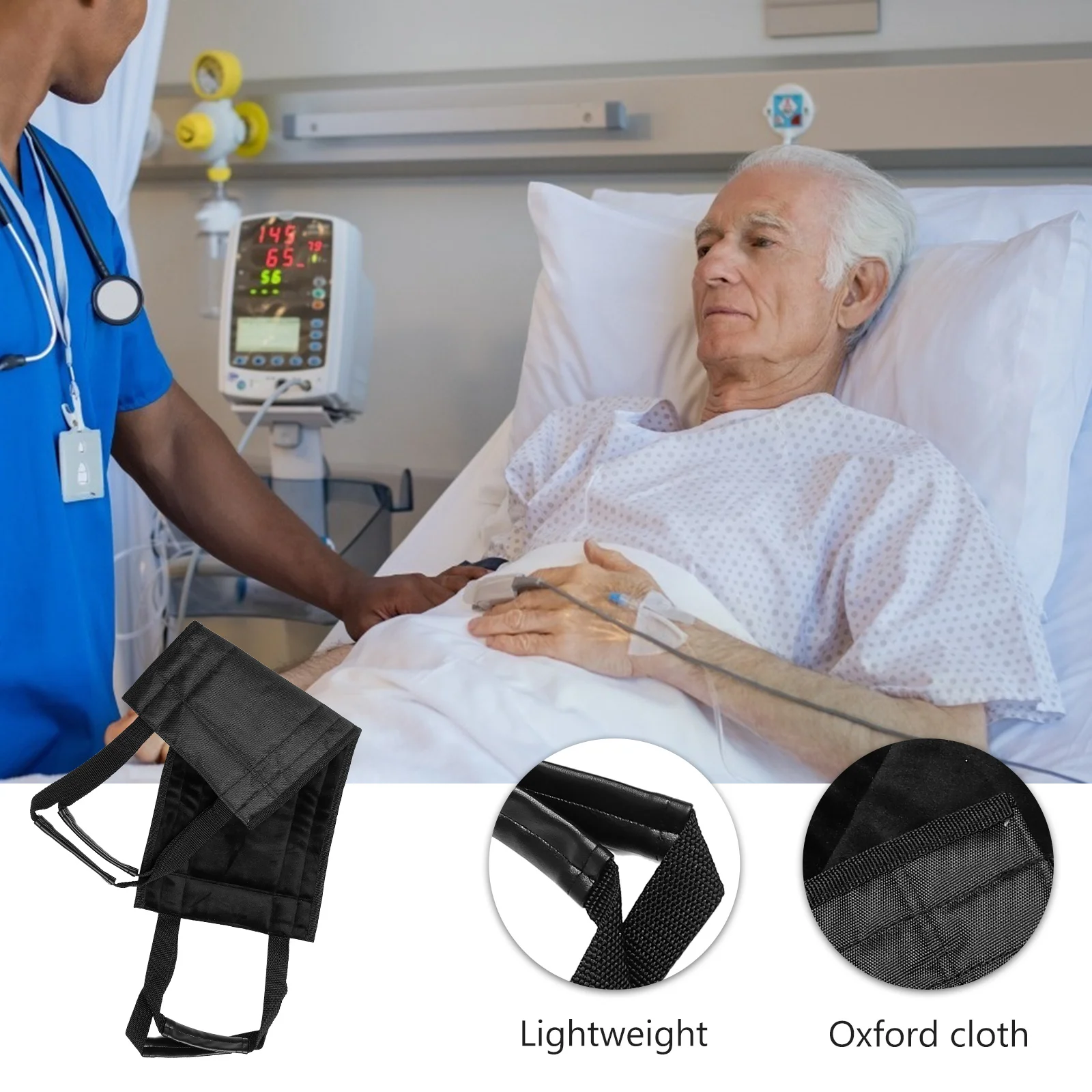 

1pc With Handles Medical Nursing For Elderly Care Mobility Assist Belt 100Kg Durable Cloth Wheelchair Assistant