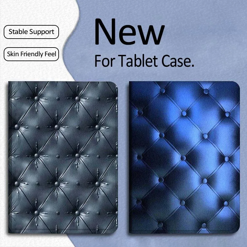 

Blue Tufted Pattern Cool For Xiaomi Mi Pad Mini 4 5 6 7 SE Pro Plus Redmi Pad 2 SE 2025 8.8 11 Foldable Tablet Case Gift