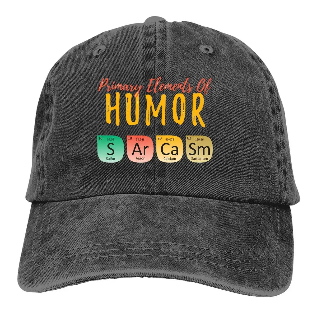 Sarcasm Yellow Baseball Caps Summer Sports Cap Primary Elements Sun Shade Hats for Men Women