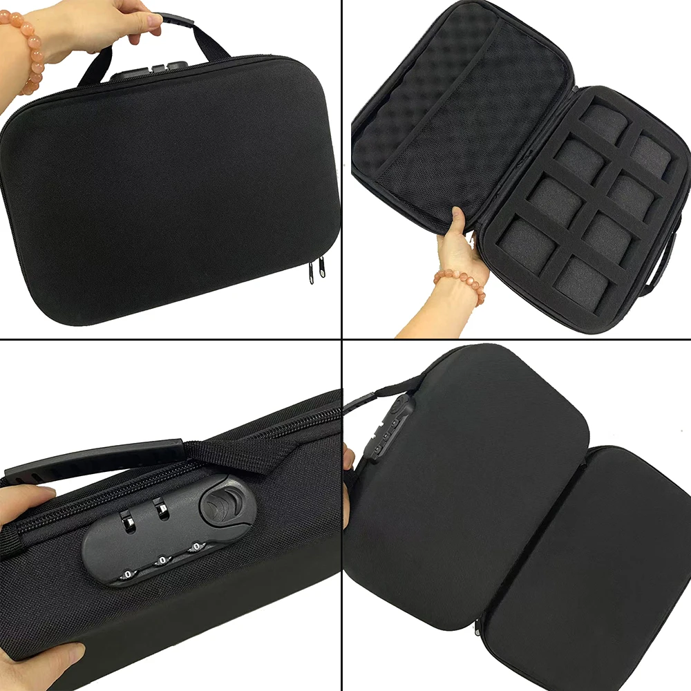 Watch Box Organizer With Combination lock Portable Storage Watch Travel Bag Protective Safety Sponge Shockproof EVA Tool Pounch