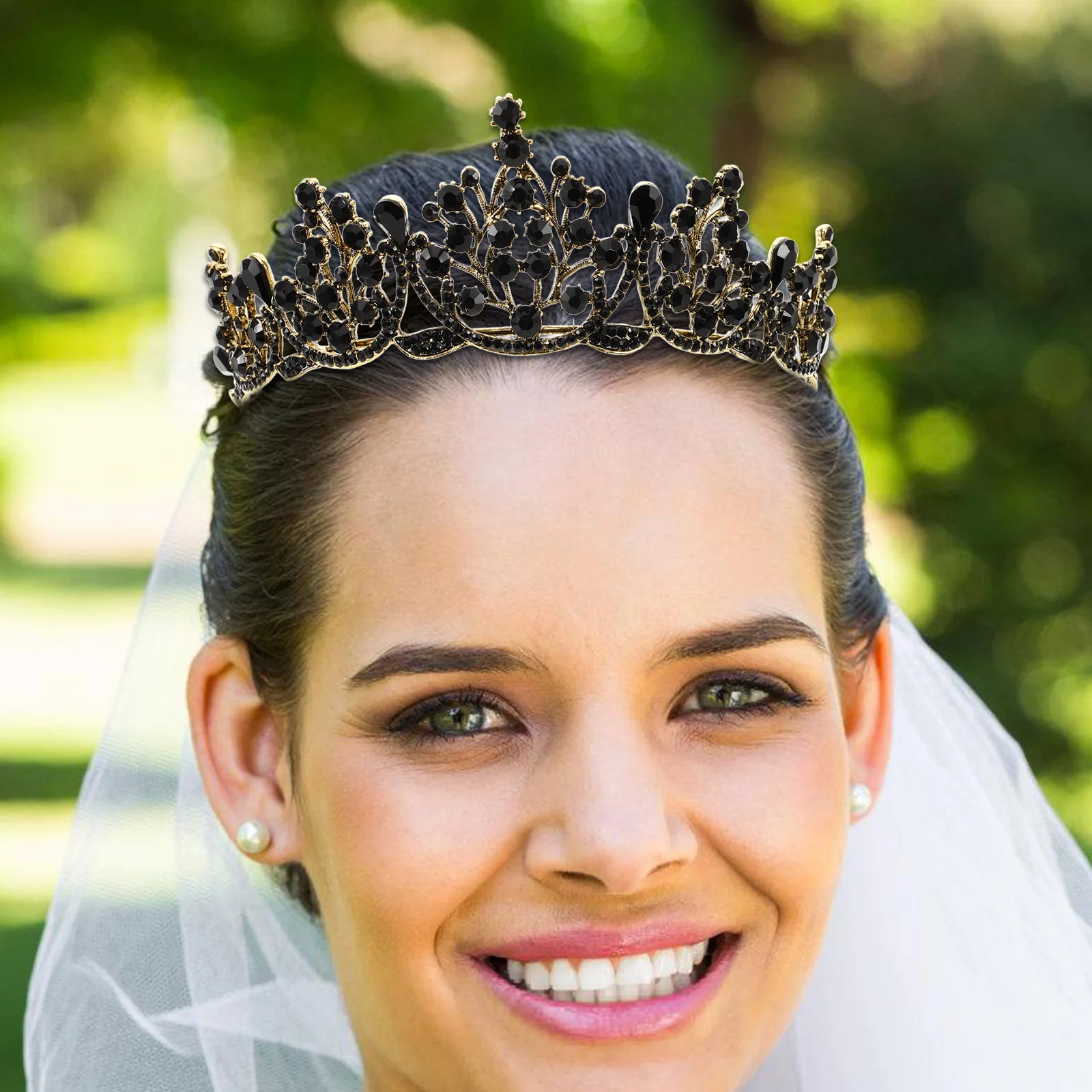 

Bridal Crown Vintage Baroque Headdress Hair Accessories Wedding Party Decorations Classic Design Bridal Veil Comb