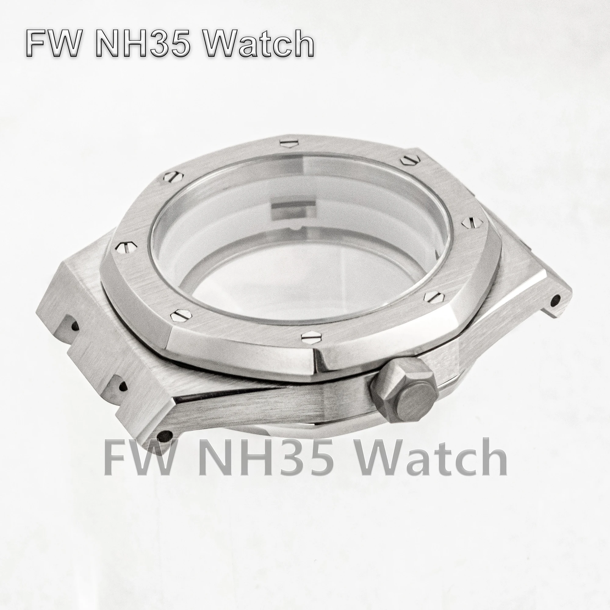 

42mm Watch Case NH35 Case for Royal Oak Watch Accessories Repair Tool Sapphire Crystal Case fit NH35 NH36 Automatic Movement