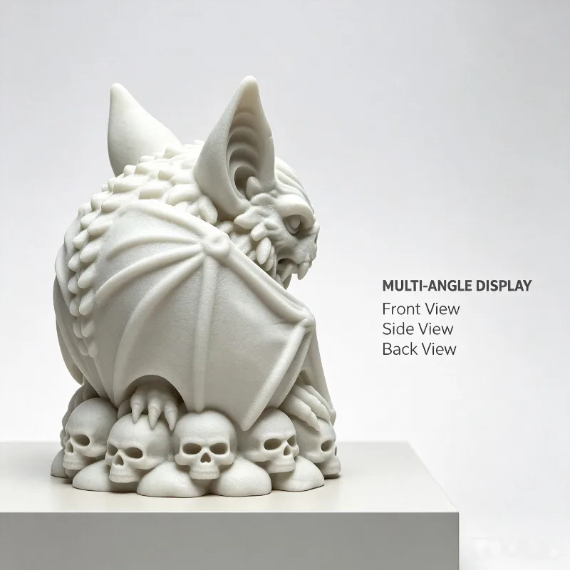 Demon Stone Ghost Statue Mini Spooky Small Ornament Dark Gothic Desktop Figurine Home Decoration Resurrection Holiday Gift