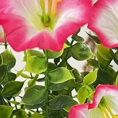 Artificial Morning Glory Flowers 18 Heads 22cm Handcrafted Realistic Fake Plants Soft Plastic Potted Decor For Wedding Garden Ho