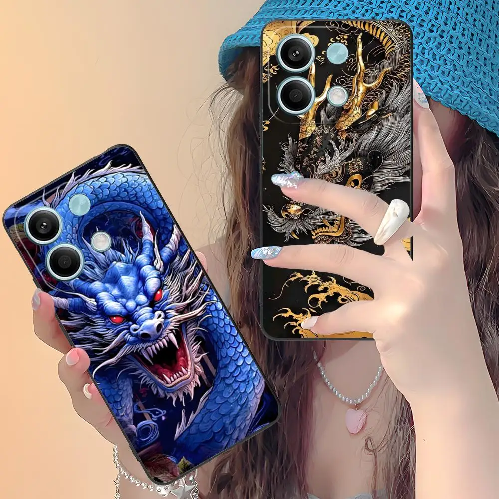 

East Orient Dragon Mobile Phone Case for Xiaomi Redmi Note 14 13 12 11 A5 3 2 1 Pro Plus 4G 5G Colour Printing Cellphones Pretty