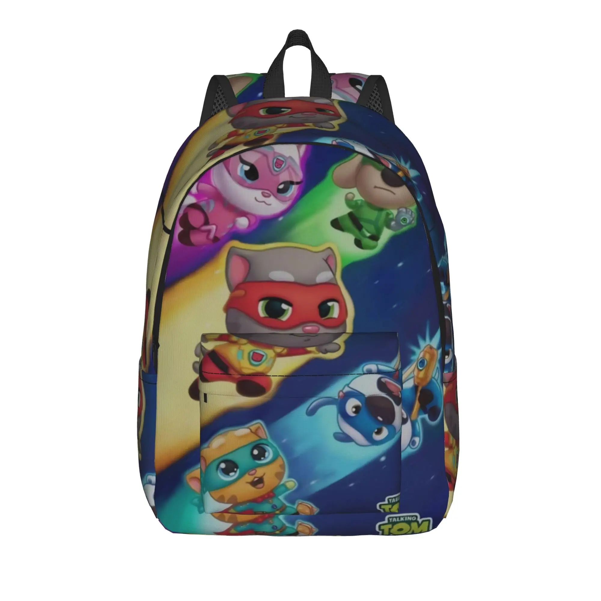 T-Talking T-Tom And F-Friends Teenage Backpack Durable High School Hiking Daypack for Men Women Laptop Computer Canvas Bags
