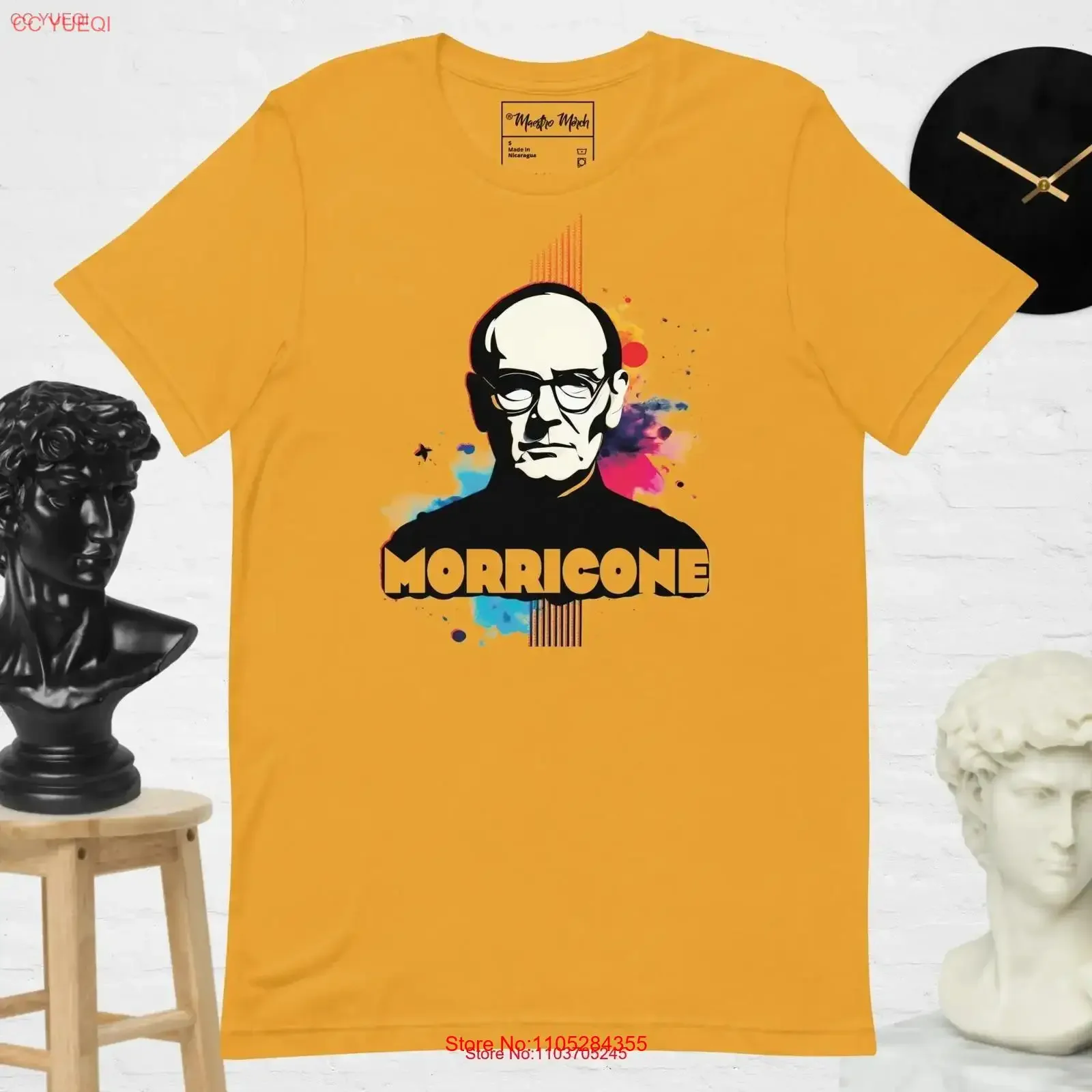 Ennio Morricone T Shirt Composer Music Lover vintage Washed Comfortable Slightly graphic Versatile Unisex fashion Breathable
