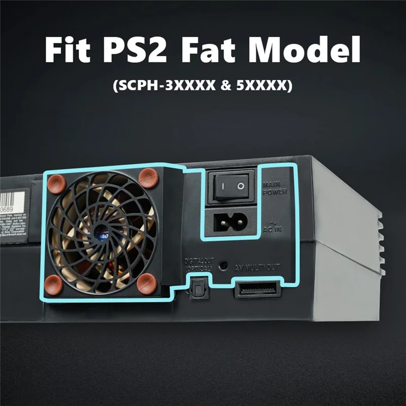 B03B-Silent Cooling Fan Upgrade Kit For Playstation 2 Fat Console