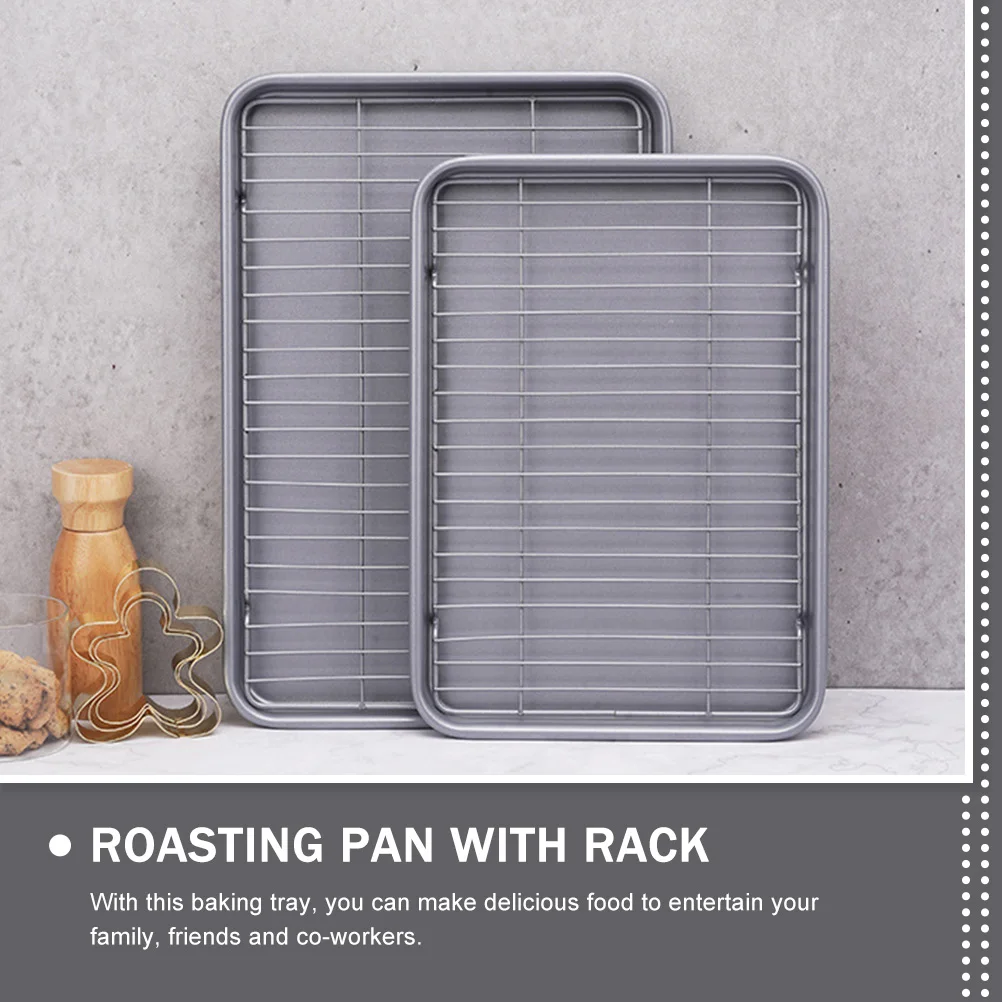 

1Set Baking Pan Nonstick Carbon Steel Rectangular Pizza Bread Cake Tray Household Kitchen Oven Use Broiler Pan