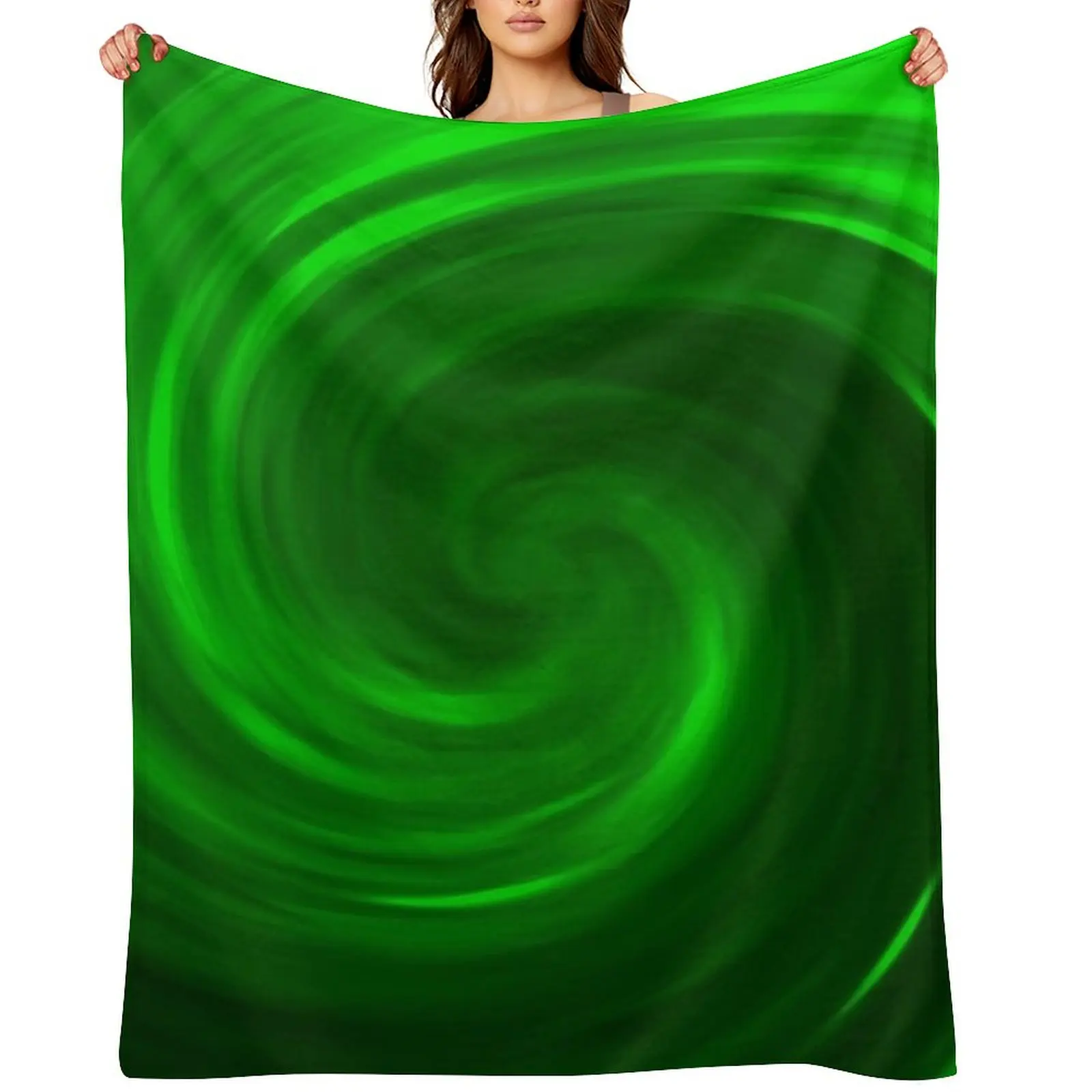 

The Green Swirl Throw Blanket Cute christmas decoration for babies Polar Blankets