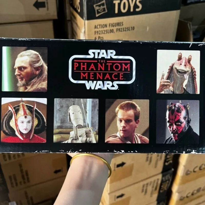 Hasbro Original véritable Star Wars la ménace fantôme reine Amidala Qui-Gon Jinn pot Binks 9.5 cm assemblage modèle jouet figurine d'action
