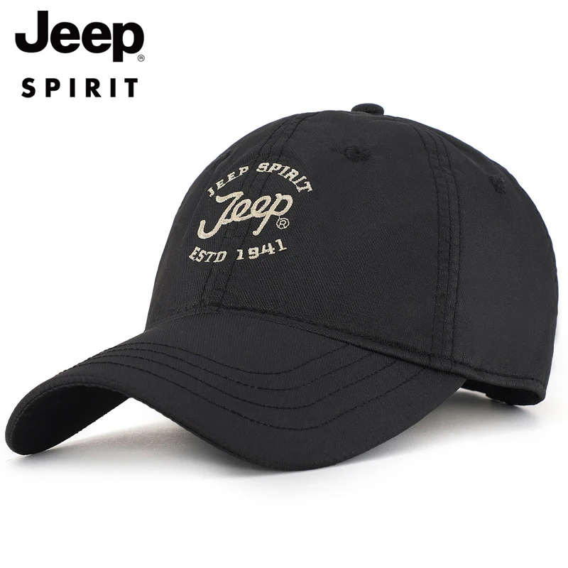 

Jeep Men's Sports Cap Baseball Cap Running Cap Hiking Cap Golf Cap Trucker Hat Outdoor Cap, UV Protection, Adjustable Fit