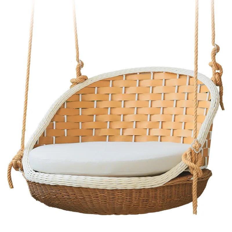 

Hanging Chair Swing Outdoor Courtyard Hanging Basket Indoor Leisure Home Hammock Terrace Balcony Bamboo Swing Chair