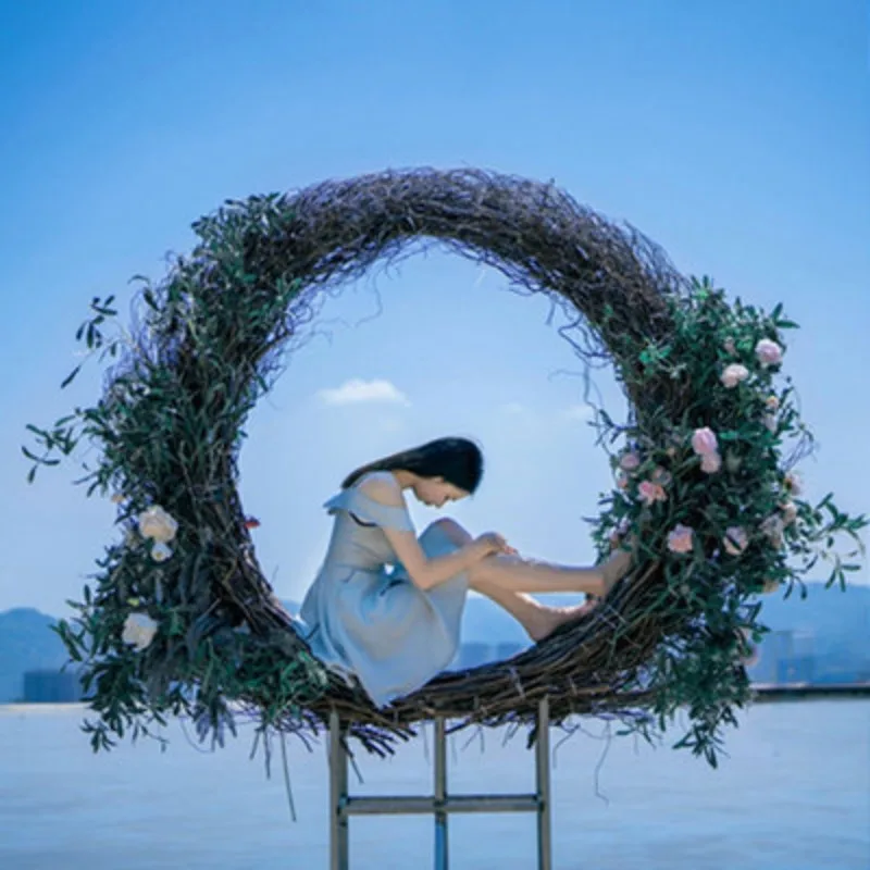 Hanging chairs, indoor bird's nests, hanging baskets, balconies, Bali rattan rocking chairs, scenic spots, outdoor swings