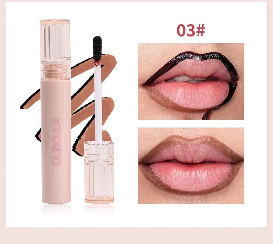 Abziehbarer Lippenstift: Langanhaltender, wasserfester, pink-roter Lippenkontur-Tint, transferfest, nicht abfärbend, für volle Lippen – Lipgloss-Make-up – Detail 12
