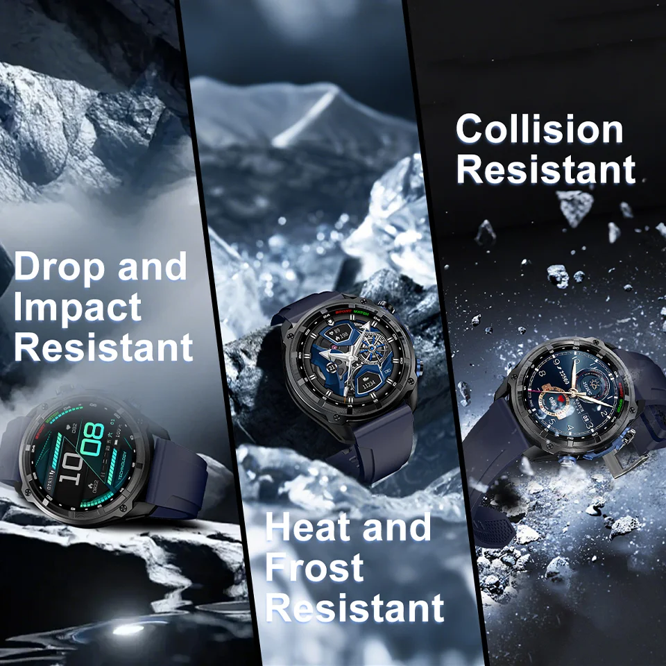 DT G1 الرياضة في الهواء الطلق Smartwatch 860mAh بطارية 1.53 بوصة AMOLED شاشة ساعة رجالي البوصلة 5ATM مقاوم للماء BT دعوة ساعة ذكية