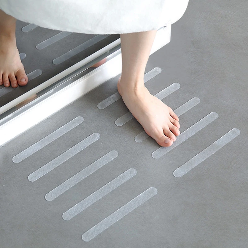 6pcs/set Anti-Slip Strips Shower Stickers Safety Strips Transparent Non Slip Strips Stickers For Showers Stairs Floor