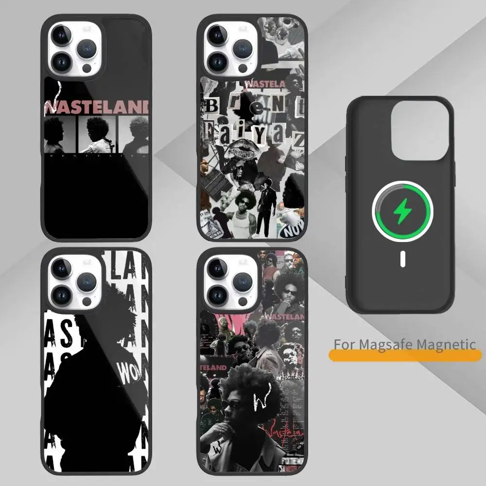 B-Brent Faiyaz Albums W-Wasteland Telefoonhoesje voor iPhone 17,16,15,14,13,Pro,Max,Plus,Magnetisch voor Magsafe Draadloos opladen