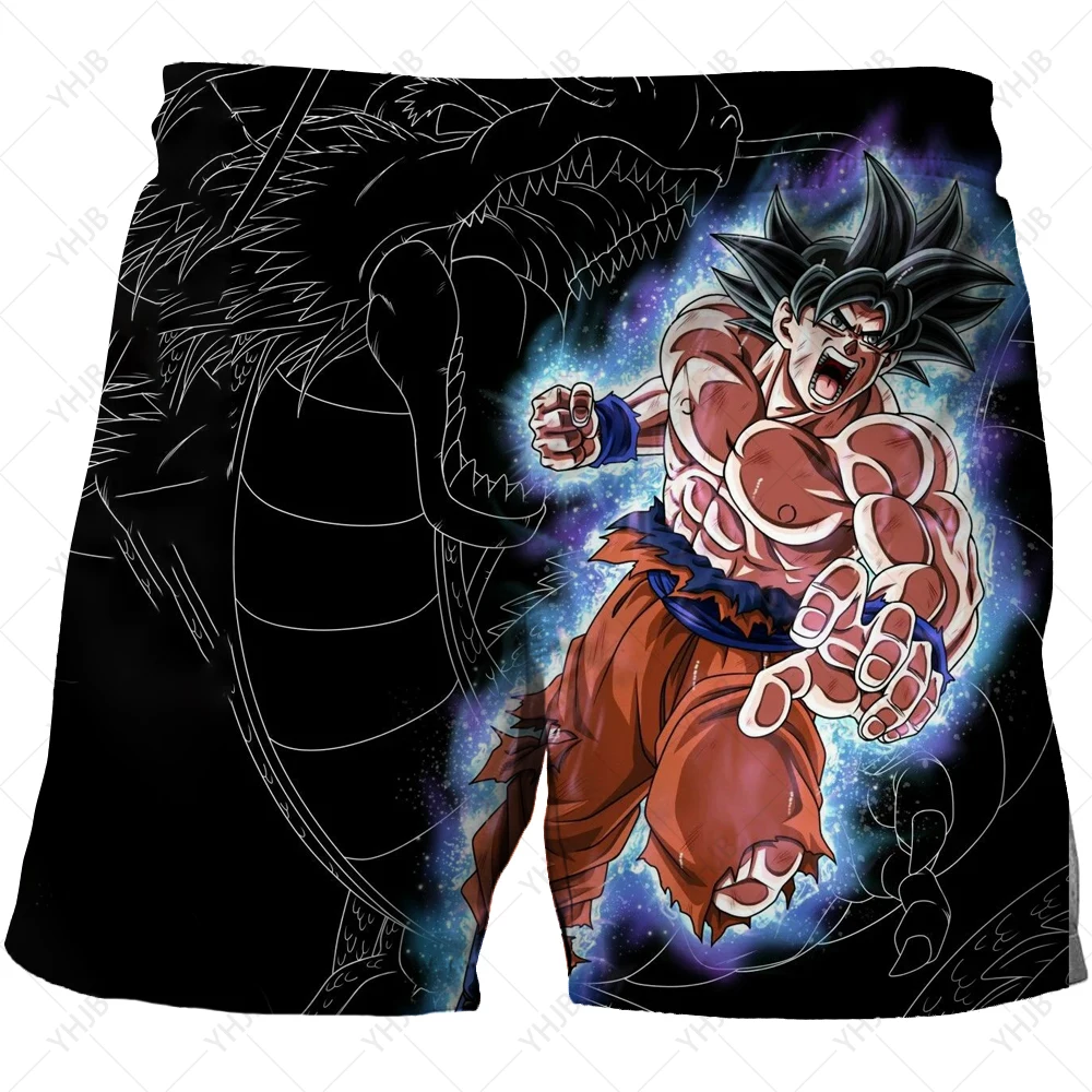

2025 Dragon Ball Swimming Pants Boys Shorts Summer Quick Dry Cool Youth Men's Print Beach Shorts Goku Men Oversized Cool Shorts