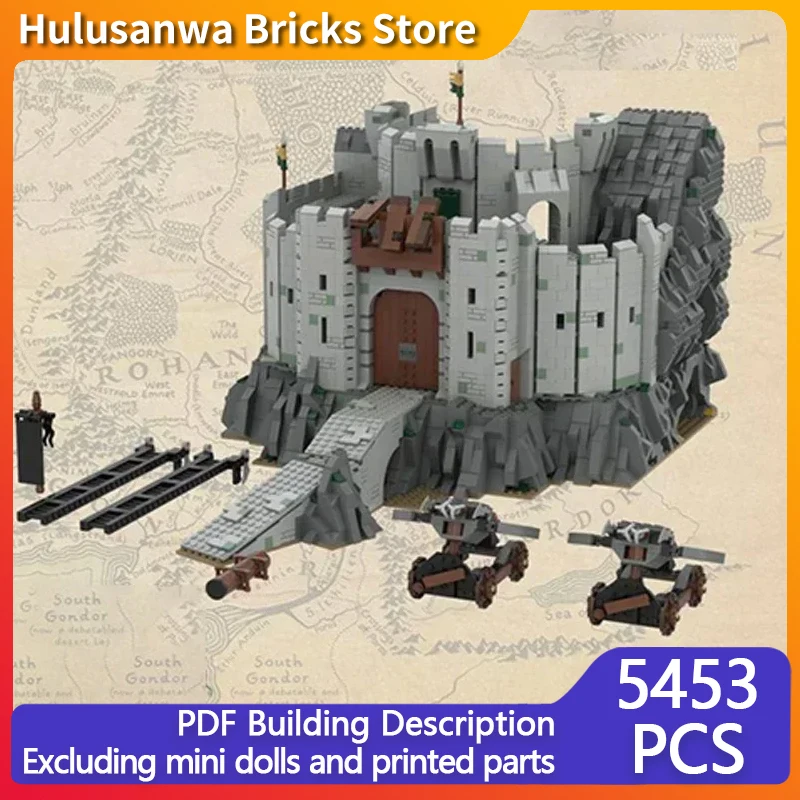 Ring Movie Medieval Castle Model MOC Building Brick Fortress On Rock Modular Technology Gift Holiday Assemble Children Toy Suit