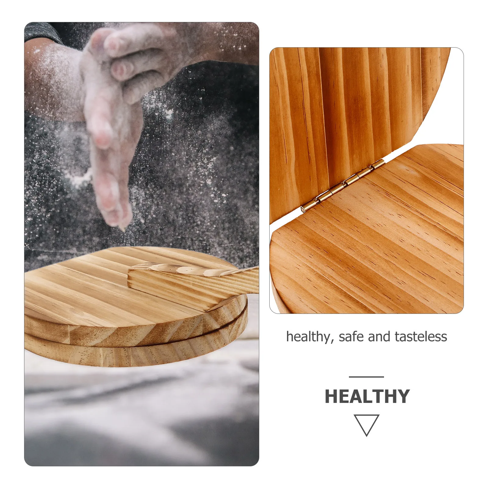 

1Set Dumpling Skin Pressing Plate Wooden Dough Presser Dumpling Making Tool Kitchen Supplies for Quick Dough Thickness Control
