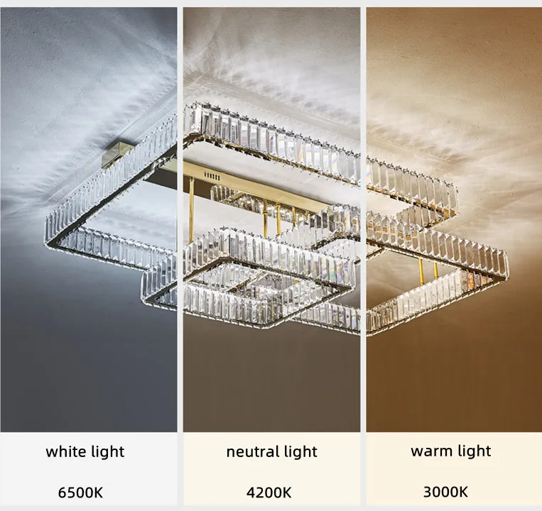 LED Dimmable Ceiling Lights Living Room Crystal