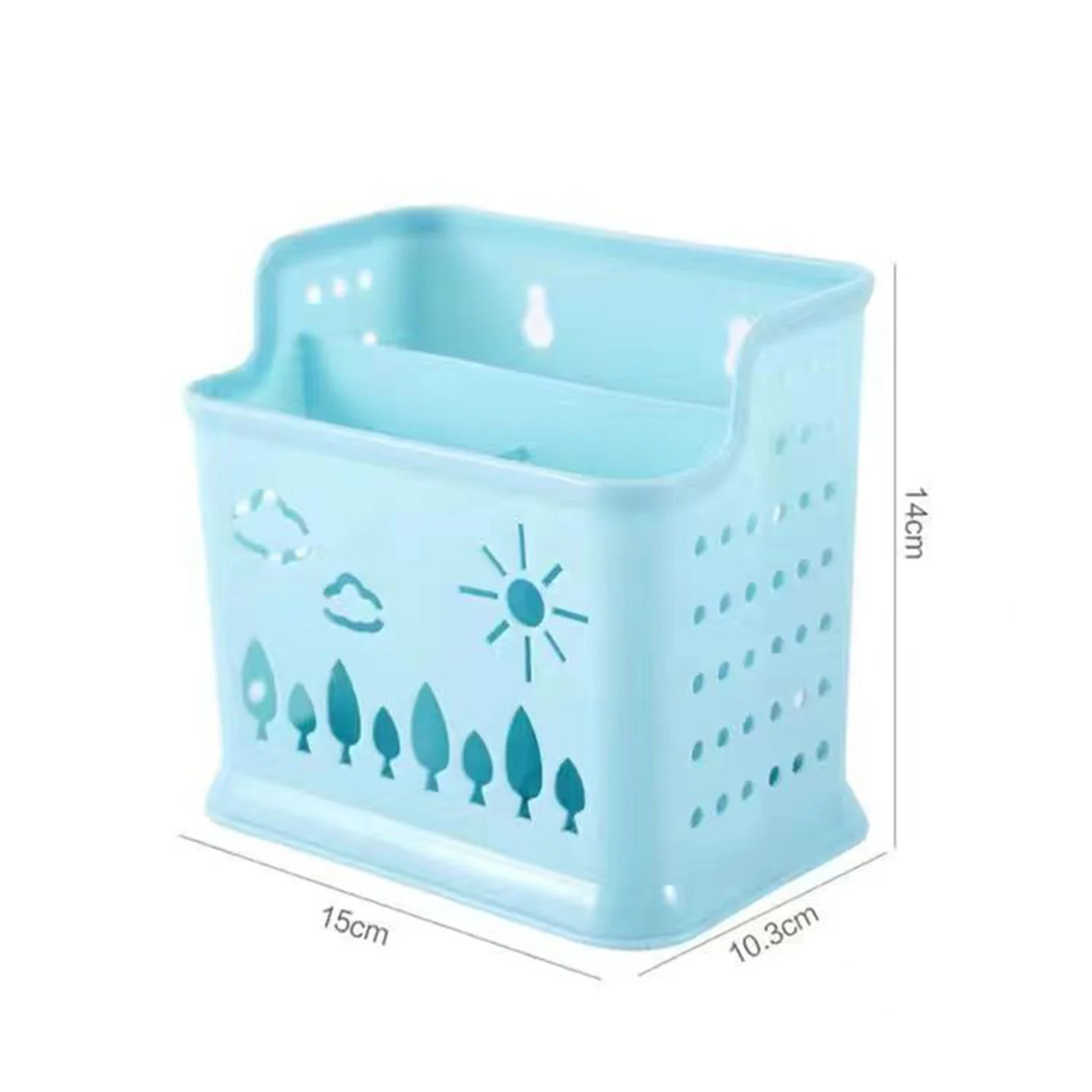 플라스틱 배수 젓가락 거치대 가정용 젓가락 통, 주방 커트레이 배수 거치대 스푼 보관 용품