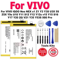 XDOU Battery For VIVO IQOO Neo NEX s1 Z1 Y3 Y3S U3X 5S Z5X Y9s U10 Y11 S12 Y12 Y12s v15 Y15 S16 Y17 Y20 20i V21 Y35 Y53S X80 Pro