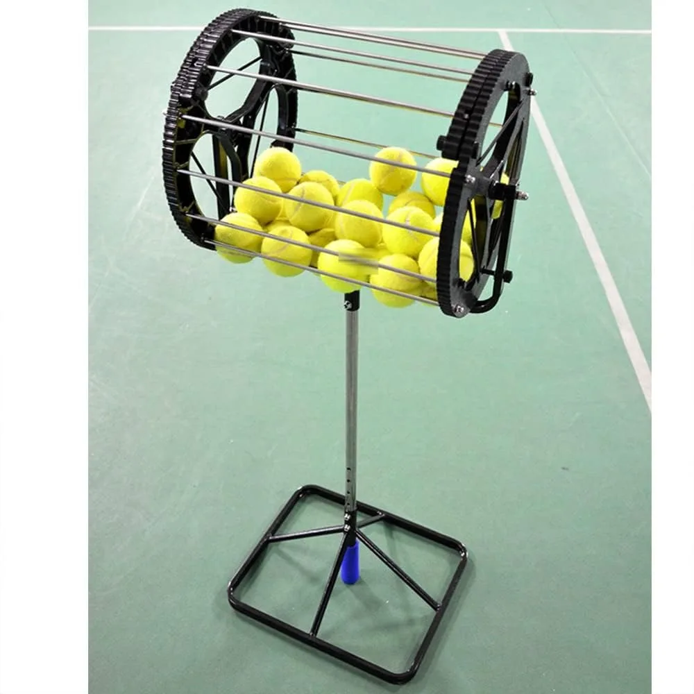 

Tennis Ball Automatic Collector 2 in 1 Rolling Ball Catcher Automatic Tennis Training Ball Picker Stainless Steel with Handle