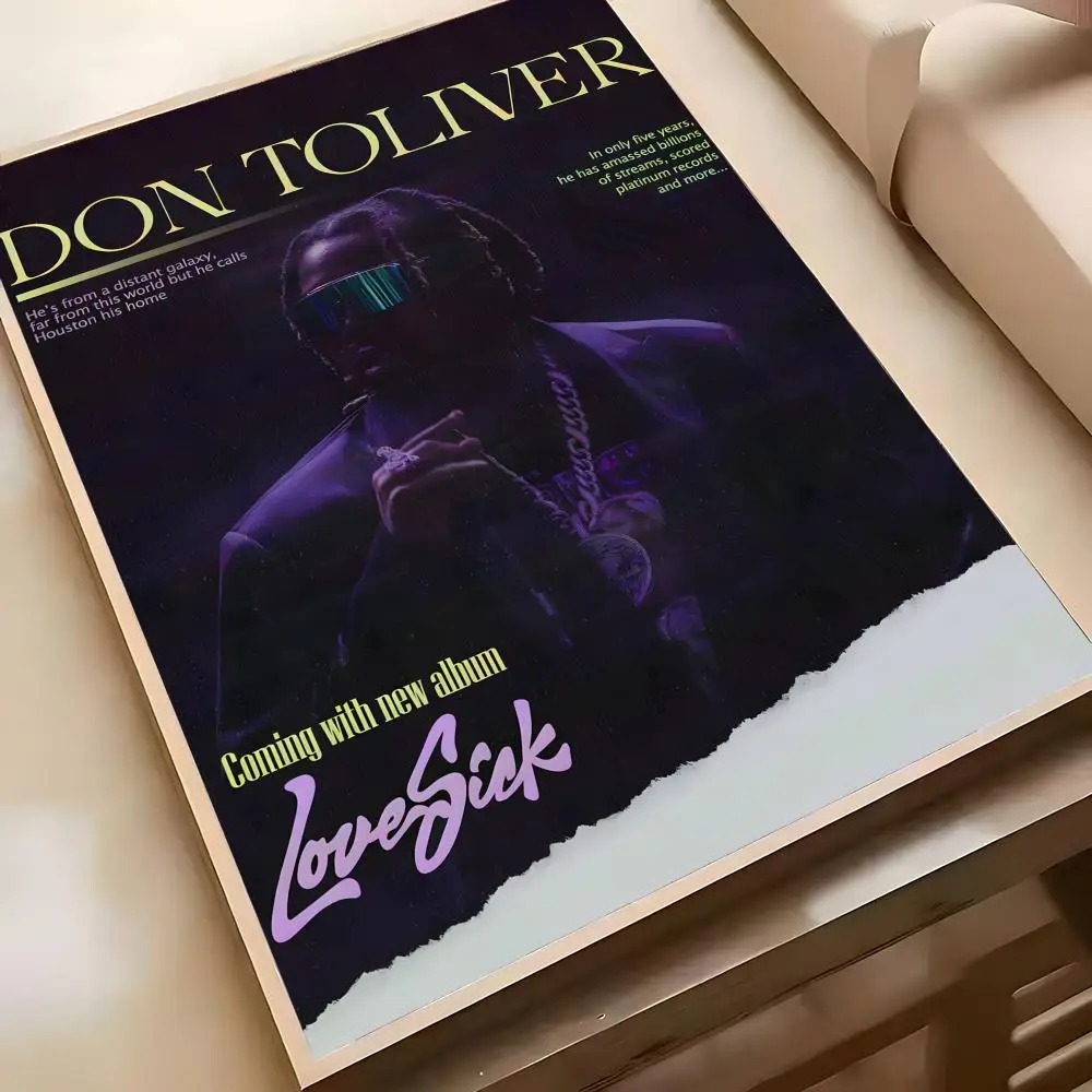 D-Don T-Toliver Poster, wasserfeste, selbstklebende Wandkunst-Aufkleber, abnehmbare Wanddekoration für Wohnzimmer und Schlafzimmer – Detail 12