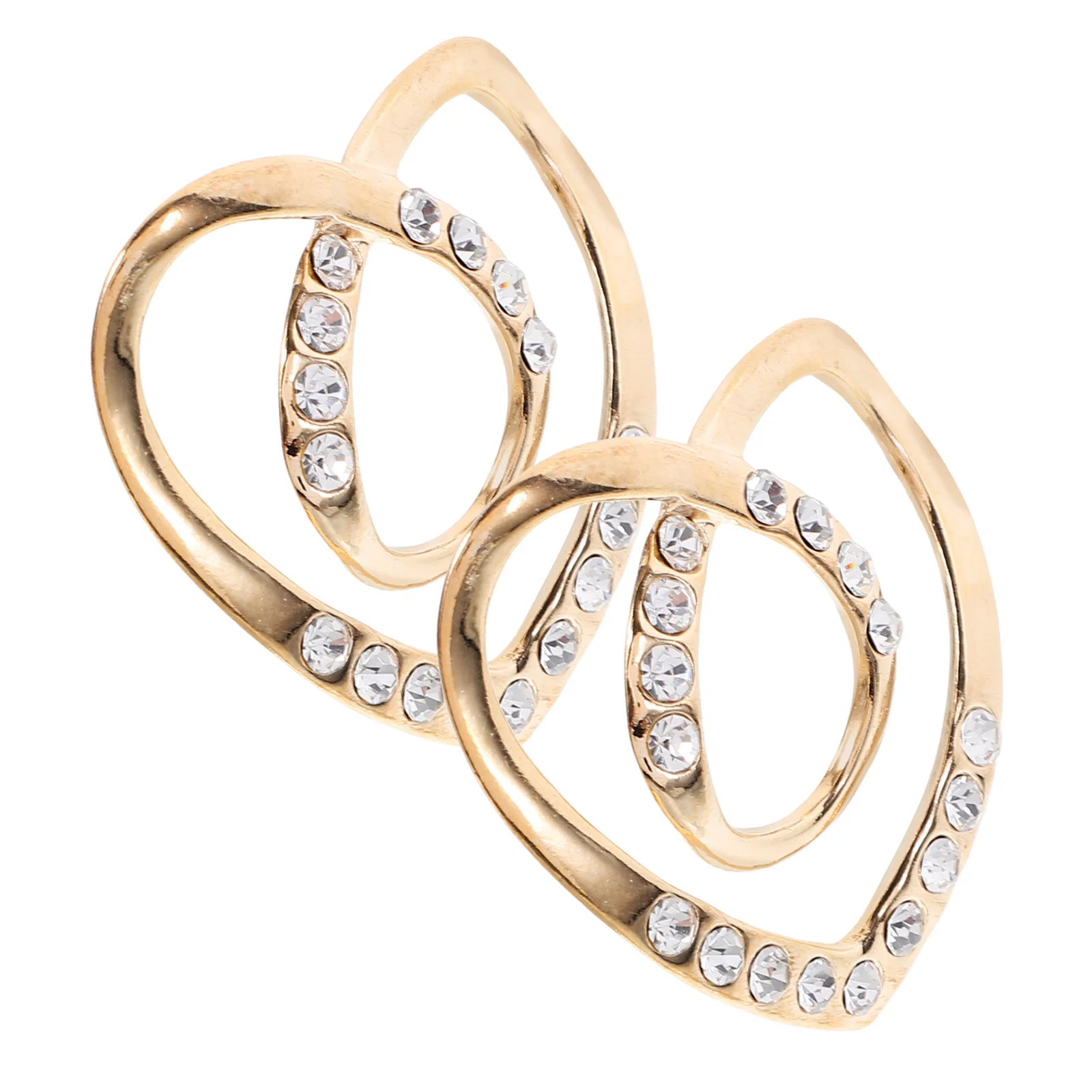 Anillos de diamantes de imitación para mujer, chal ligero, cierre, decoración de ropa, bufanda, anillo con hebilla, cárdigan, hebilla, sujetador para bufanda, 2 uds.