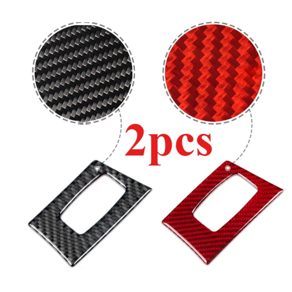 2PCS Ignition Device  Fit For Bmw E90 Model Car Interior Modification Key Socket Drip Glue Carbon Fiber Decorative Sticker