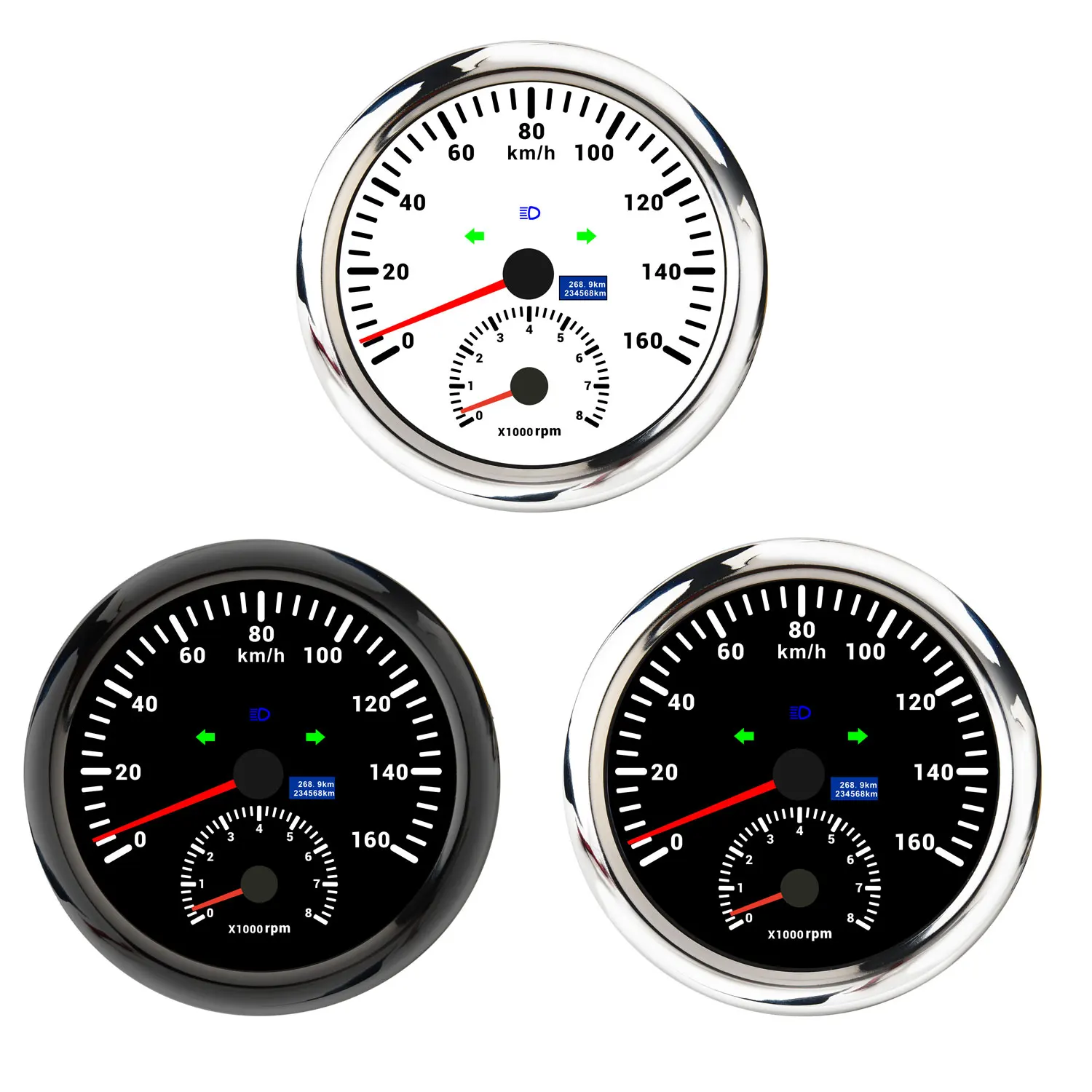 

Водонепроницаемый 110 мм GPS-спидометр 160 км/ч GPS-измеритель скорости Тахометр с GPS-антенной 2IN1 Датчик красной подсветки 12 В/24 В для автомобиля Bo