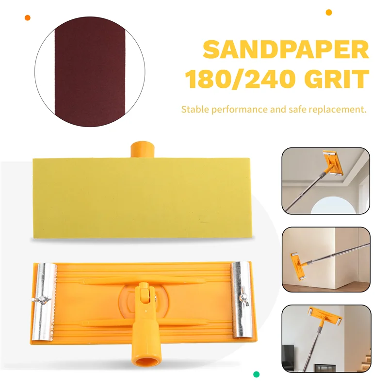 Ponceuse à pôles ABJY pour cloisons sèches, ponceuse, ponceuse manuelle pour cloisons sèches avec rallonge. Parfait pour la peinture