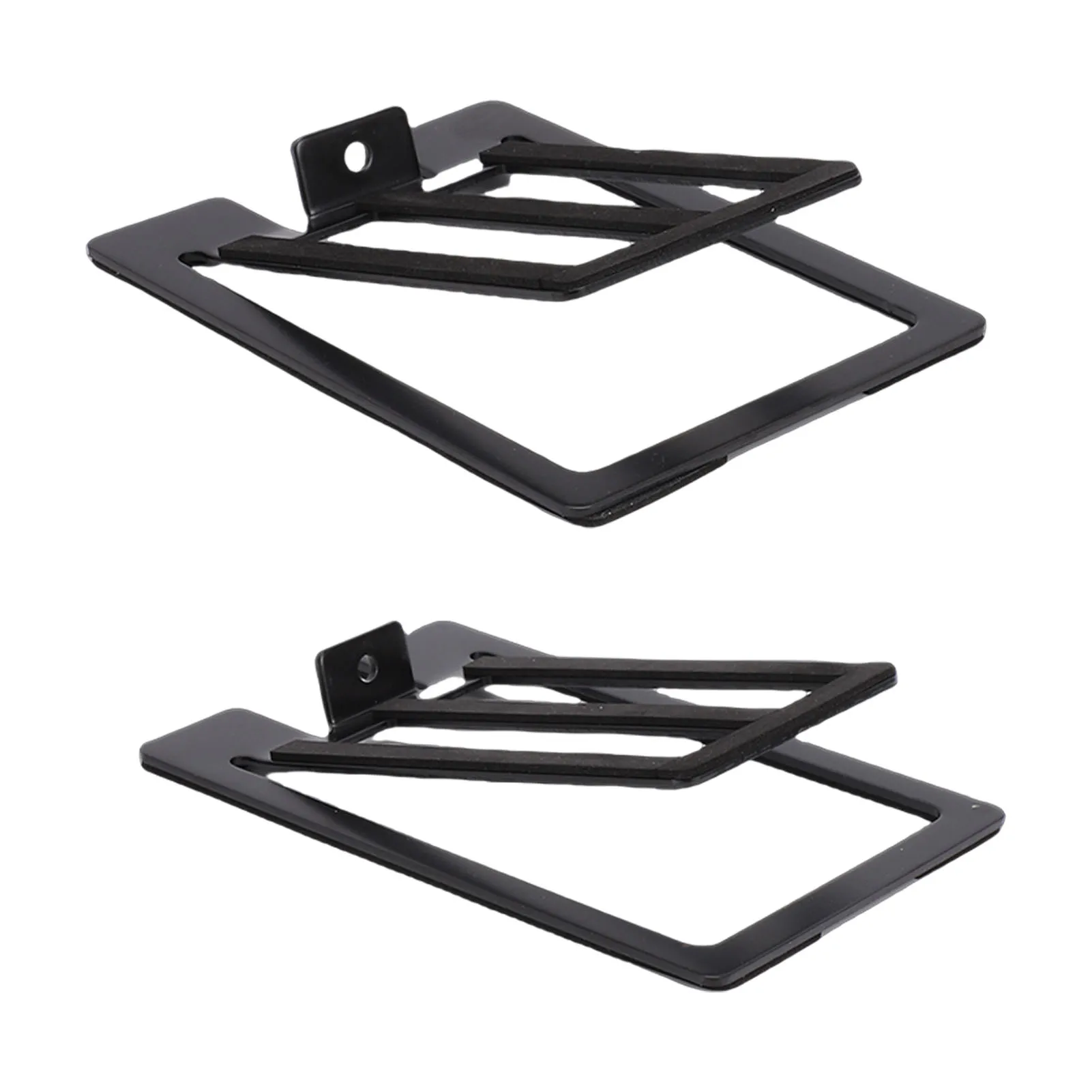 2pcs Tilted Desktop Speaker Stand 22lb Load Capacity Aluminum Alloy Speaker Riser for Bookshelf PC Speaker with AntiVibrationPad